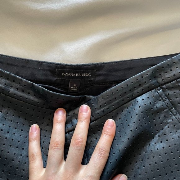 BANANA REPUBLIC vegan leather shorts! - Picture 2 of 2